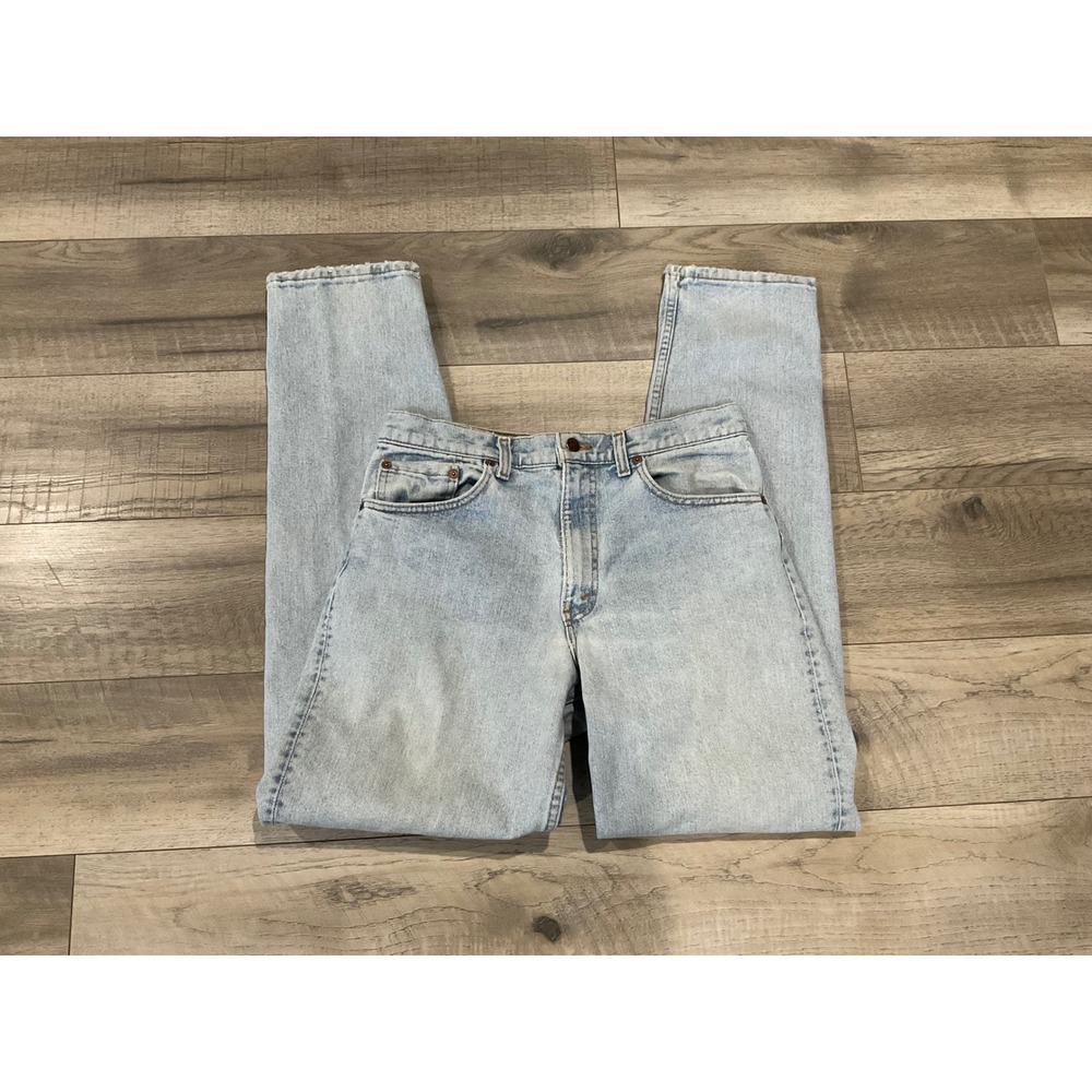 Vintage Levis 550 Relaxed Fit Tapered Leg Light Wash Denim Jeans 32x34 Mens